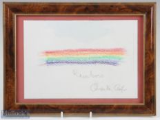 Quentin Crisp (1908-1999) Signed original drawing entitled 'Rainbow' signed in pencil 'Quentin