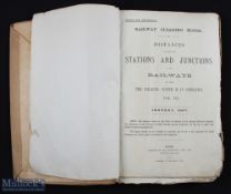 Railways - Railway Clearing House ledger of distances between stations and junctions on railways