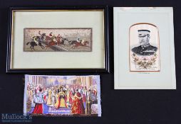 South Africa - Boer War Woven Silk Stevengraph 1900 Portrait of General Buller with legend 