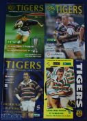 1997-2001 Leicester Heineken Cup Rugby Programmes (4): European action for the Tigers, glossy issues