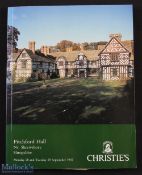 Pitchford Hall Shropshire, illustrated Sale Catalogue - contents sale Christies 28/29 September