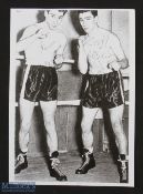 Autograph - Reg Kray (Signed) photocopy of an original photograph of Ron and Reg Kray showing them