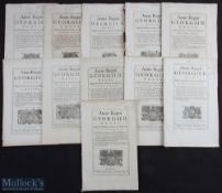 1746-1756 Acts of Parliament, a collection of 10 acts, with noted items of repair extending of