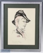 Quentin Crisp (1908-1999) Self Portrait 1986 Limited Edition Signed Print the self-portrait in black