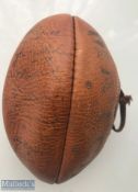 1951-2 Springbok UK Tour Signed Mini Rugby Ball: Miniature Gilbert leather rugby ball bearing