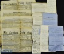 Durham District Banking Company Liquidator Document - Dated 1858, printed, plus various