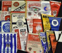 20 English/Welsh Premier and Football League Pennants, made of silk and nylon/plastic, a good