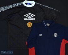 Collection of 2 Manchester United Clubwear T Shirts made by Umbro, both sized L