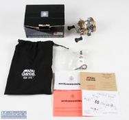 ABU Ambassadeur 4500C multiplier reel in gold heritage finish inspection sticker scratched off foot,