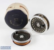 Hardy Alnwick Sunbeam 8/9 fly reel 37/8 inch spool with black handle to screw latch large rear