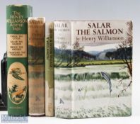 4x Henry Williamson Fishing Books, to include Saler the salmon 1st and 2nd impression 1935, Tales of