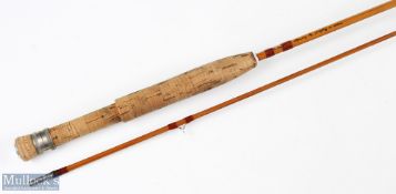 A fine partridge Made in England impregnated split cane fly rod 7'6