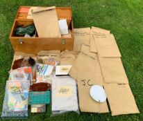 Fly tying kit: Comprehensive fly tyer's kit contained within a wooden carry case carry handles