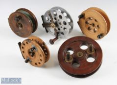 Collection of 5x large centre pin reels: unnamed 5 ½