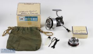 Hardy Bros The Exalta spinning reel and spare spool LHW with full bail arm, folding handle, both