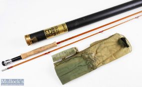 Fine Hardy Alnwick the Perfection Palakona split cane fly rod 9ft 2pc line 5 # up locking alloy reel