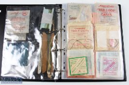 A large collection of terminal tackle in a 11 page binder, early 20th century to the present. To