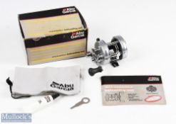 ABU Ambassadeur 1500C multiplier reel in metallic grey, boxed numbered to foot 89-0 89-90, black