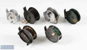 Various Centre pin reels (6) features Spem alloy centre pin reel 2 7/8