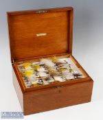 Superb C Farlow & Co Ltd Reservoir containing over 270 gut eyed salmon flies - featuring Eagle
