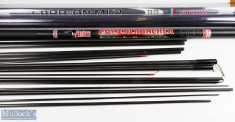 Avanti Carp-On 11m fishing pole plus a Pantera Power Cruncher 9.5m 3000 series and selection of