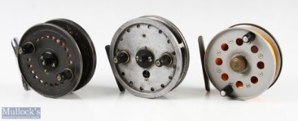 Allcock's Redditch the Flick-Em alloy centre pin real 4 inch spool twin screw latch twin handles and