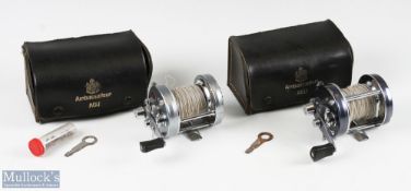 ABU Ambassadeur 6500CT multiplier reel in silver finish, foot stamped 751101 with maker's case, plus