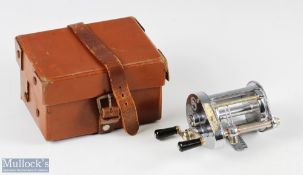 Hardy Alnwick Elerex multiplier reel runs very well light use in original Rexine box