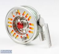 Hardy Swift 975 large arbour fly reel with removable foot, foot stamped A33487, counterbalance