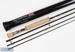 Allen Riddell hand built Pulsar carbon fly rod 10 ft 4pc line 6/7 # double alloy up locking skeletal