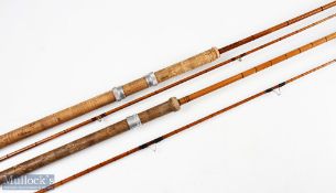 Unnamed split cane carp rod 10ft 2pc 27 inch handle with alloy sliding reel fittings and collar