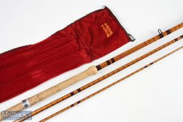 Bruce & Walker Hexagraph The Universal deluxe gold finish salmon fly rod 15 ft 3pc tip 3 inches