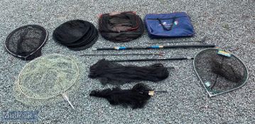 Selection of carp fishing gear - Avanti keep net, NGT 4pc telescopic net, handle and net,