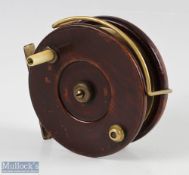 Allcocks of Redditch rare 'The Schooling Reel' brass star back reel, 4