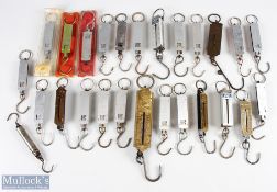 A Collection of Fishing Balance Scales, Salter, little samson, Portia, Winfield and others in