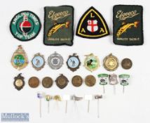Fishing Winner Medals, Pin Badges, Cloth Patches, most of the medals date from the 1970's