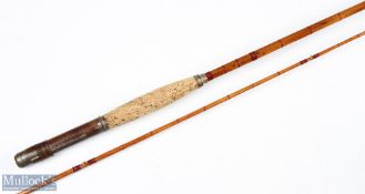TH Chubb split cane stream rod 7 ft 2pc alloy sliding reel fitting and collar lined butt ring