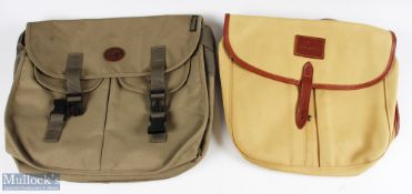 House of Hardy Leather & Canvas Fishing Shoulder Bag, with 2 front pockets- does not have a liner-