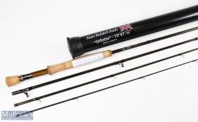 Alan Riddell hand built stiletto SL 10 ft 4pc line 7 # alloy up locking reel seat with carbon insert