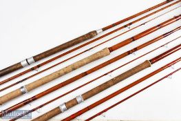 Foster Bros of Ashbourne hollow glass float rod with alloy sliding real fittings and collar red