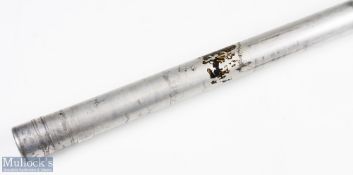 Hardy Alnwick alloy rod tube 60 inches long 1 5/8 inch diameter partial Hardy sticker straight