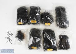 A huge collection of large eyed hooks comprising - sizes 12, 10, 8, 1, 4, 5, 6, 0 - hundreds