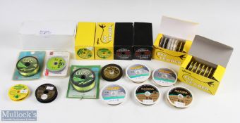 Collection of fly leaders - 20x spools Kamashan 50m 5lb, 10x silver creek 100m mixed lb, 30x Drennan