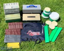 Efgeeco Fishing Storage Boxes and Accessories, to include storage tray, bait boxes, hook wallets,