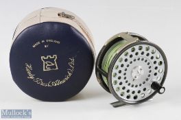 Hardy Alnwick the Zenith lightweight salmon fly reel 3 3/8 inch wide spool black handle twin screw
