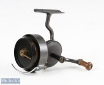 Hardy Bros 'The Hardex' fixed spool spinning reel, half bail arm, No II Mk II, with brown handle,