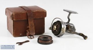Hardy Bros Altex No1 Mk II fixed spool reel LHW, folding handle, full bail arm, spare spool, runs