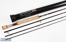 Alan Riddell hand built pulsar carbon fly rod 10 ft 4pc line 6/7 # alloy up locking reel seat with