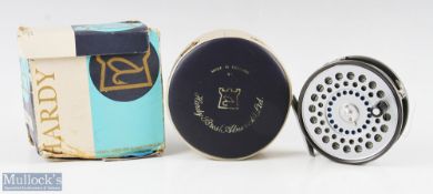 Hardy Alnwick St Aidan large trout fly reel 3 3/4 inch spool with black handle twin screw latch