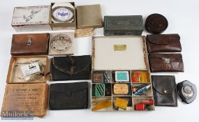 A collector's package of interesting tackle - Hardy cast box. Ogden Smith tin with various small